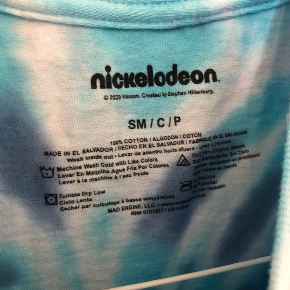 NWT Nickelodeon spongebob tie dye T-shirt - Picture 6 of 6